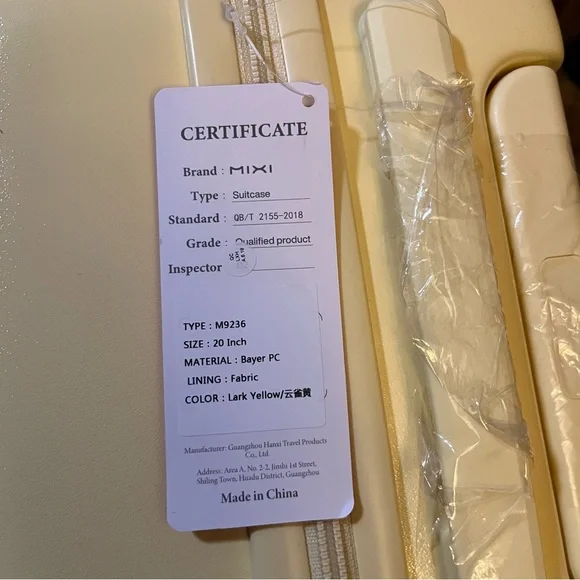 MIXI Carryon Luggage with Spinner Wheels, Hardside Rolling Suitcase 20inch NWT - Picture 5 of 10